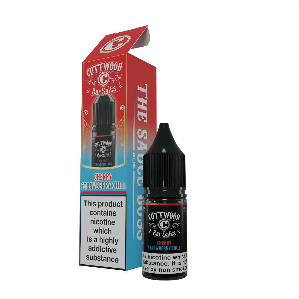 Cuttwood Bar Salts Cherry Strawberry Chill 10ml nicotine salt e-liquid product photo