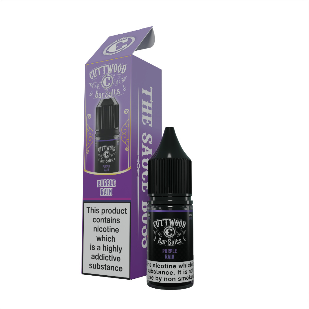 Cuttwood Bar Salts Purple Rain 10ml nicotine salt e-liquid product photo