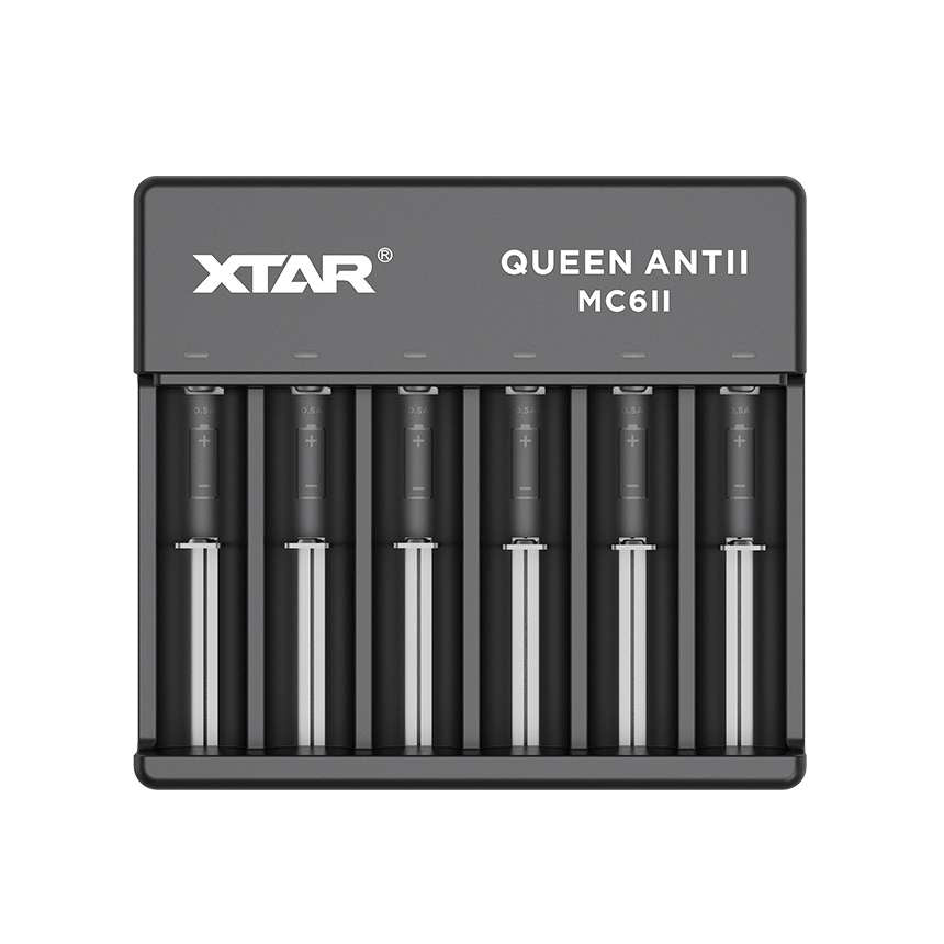 XTAR MC6II six-bay 18650 and 21700 lithium-ion battery charger