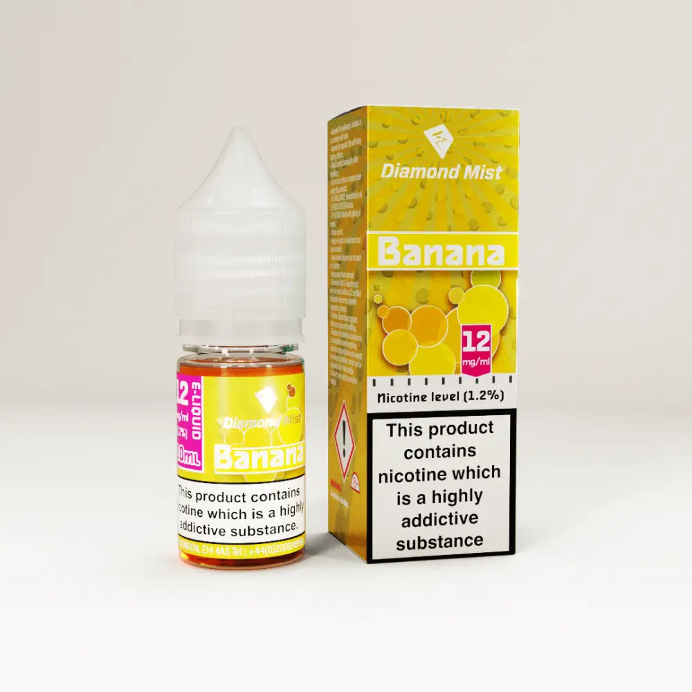 Diamond Mist Banana e-liquid 10ml 12mg bottle