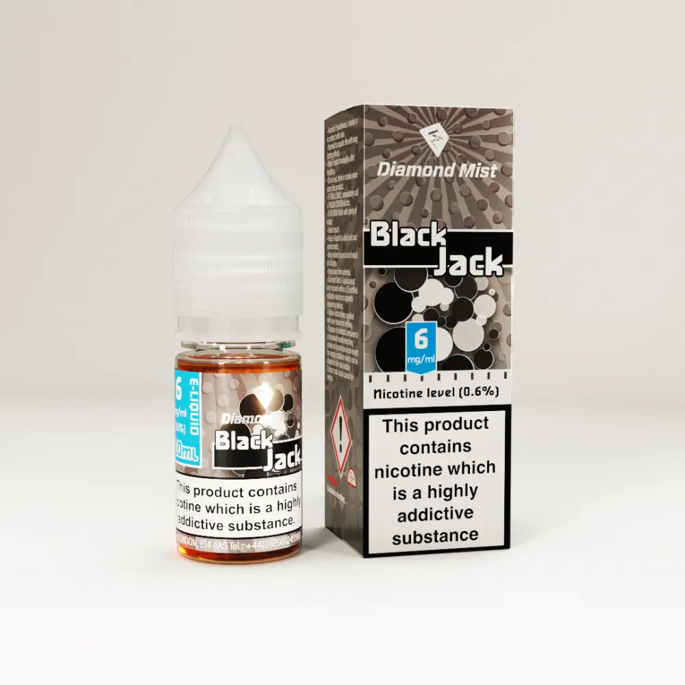 Diamond Mist Black Jack e-liquid 10ml 6mg bottle