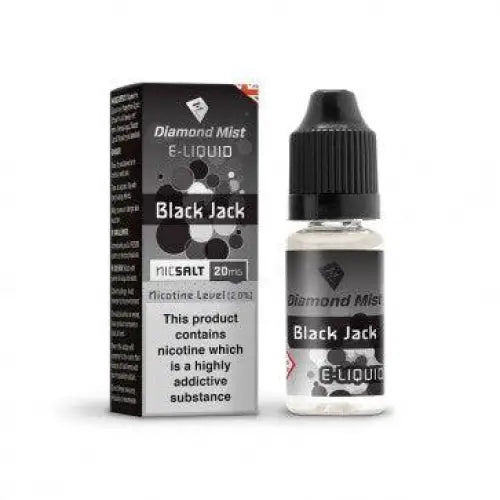 Diamond Mist Black Jack nic salt e-liquid 10ml 20mg bottle