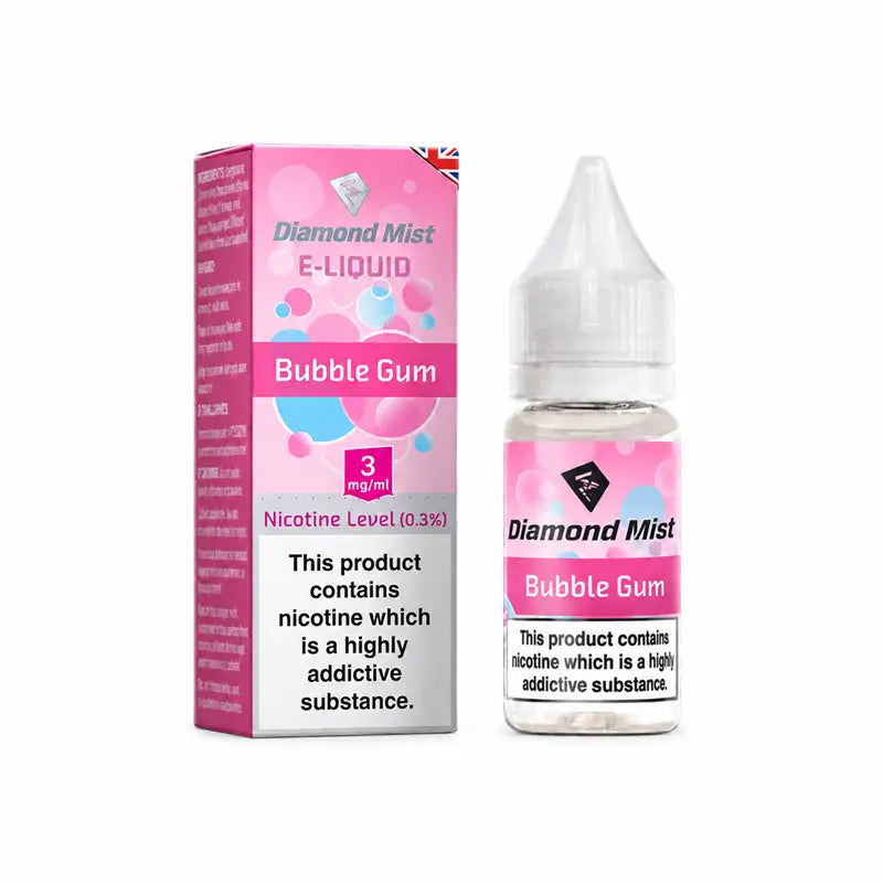 Diamond Mist Bubble Gum e-liquid 10ml 3mg bottle