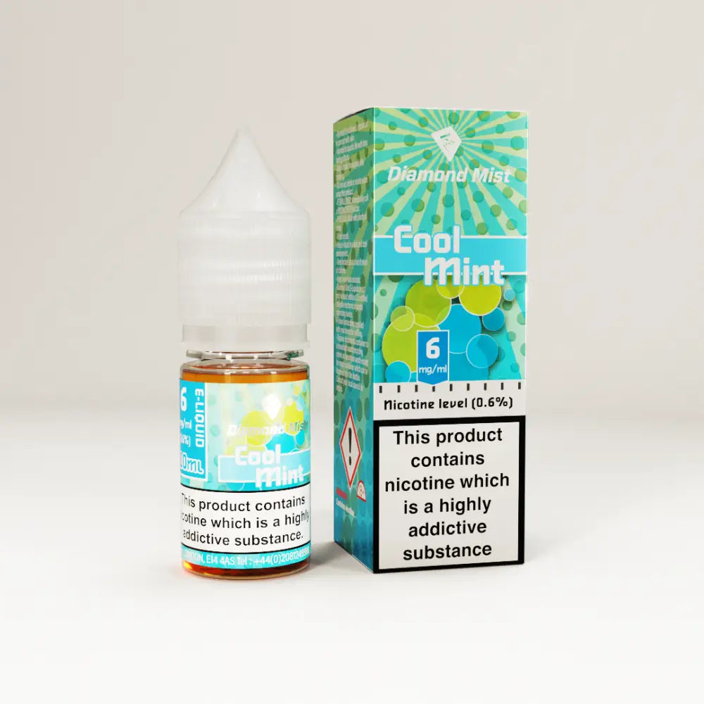 Diamond Mist Cool Mint e-liquid 10ml 6mg bottle