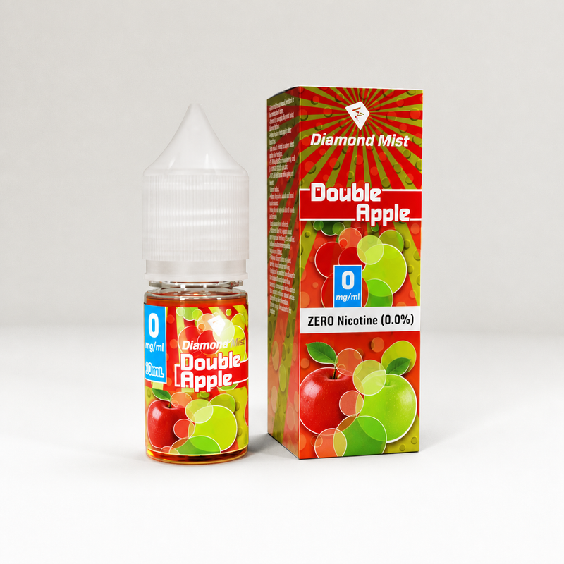 Diamond Mist Double Apple e-liquid 10ml 0mg bottle