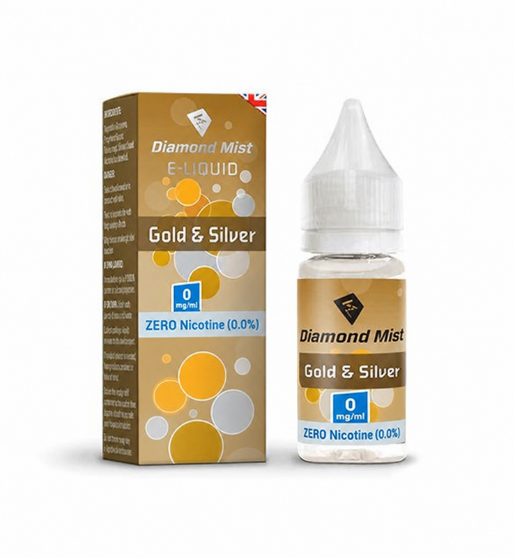 Diamond Mist Gold & Silver e-liquid 10ml 0mg bottle