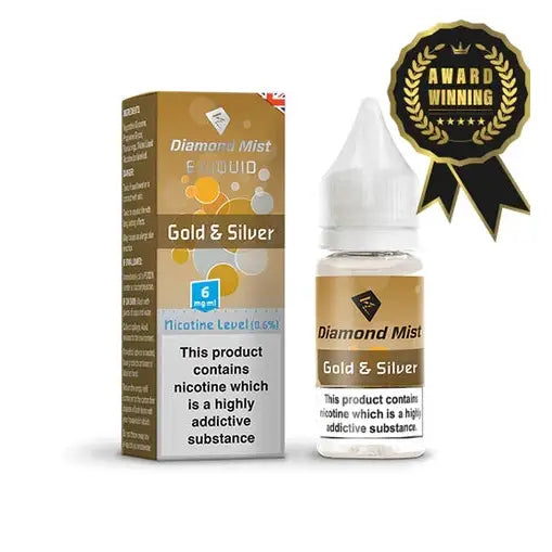 Diamond Mist Gold & Silver E-Liquid 10ml | 10 for £15
