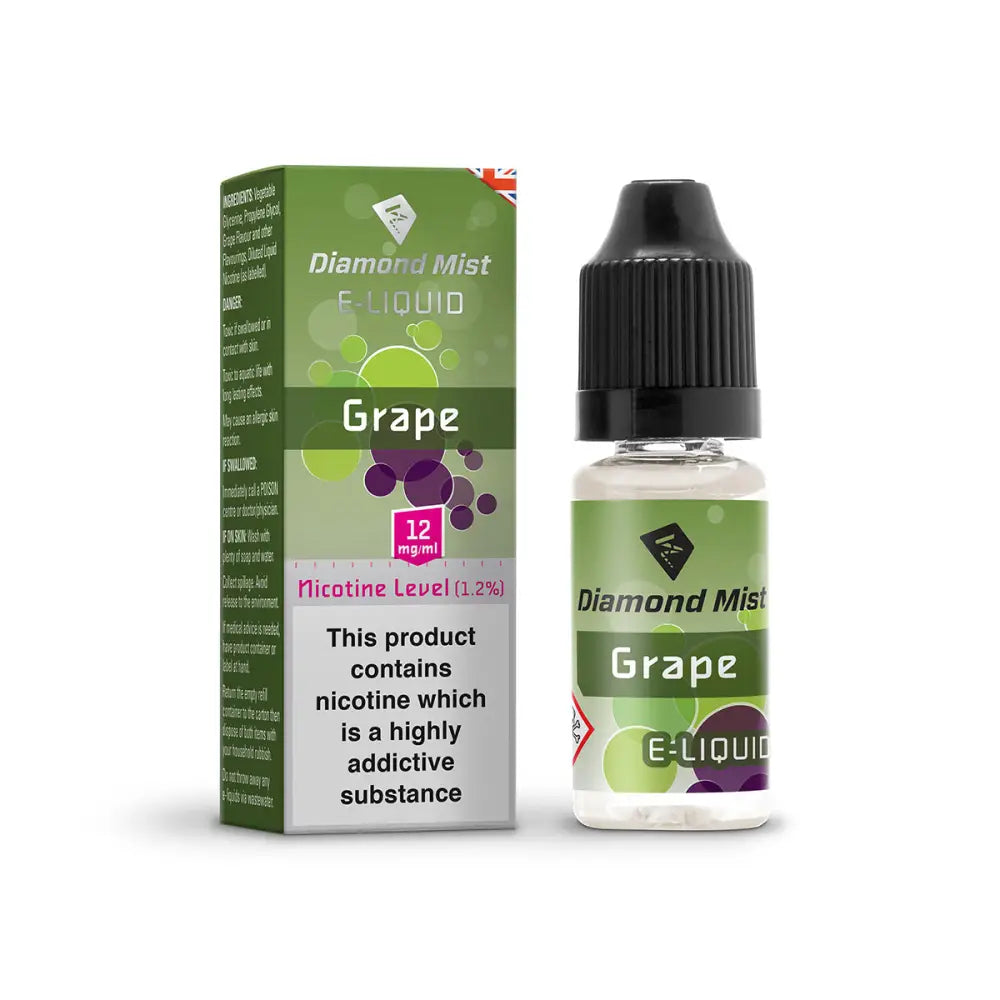 Diamond Mist Grape e-liquid 10ml 12mg bottle