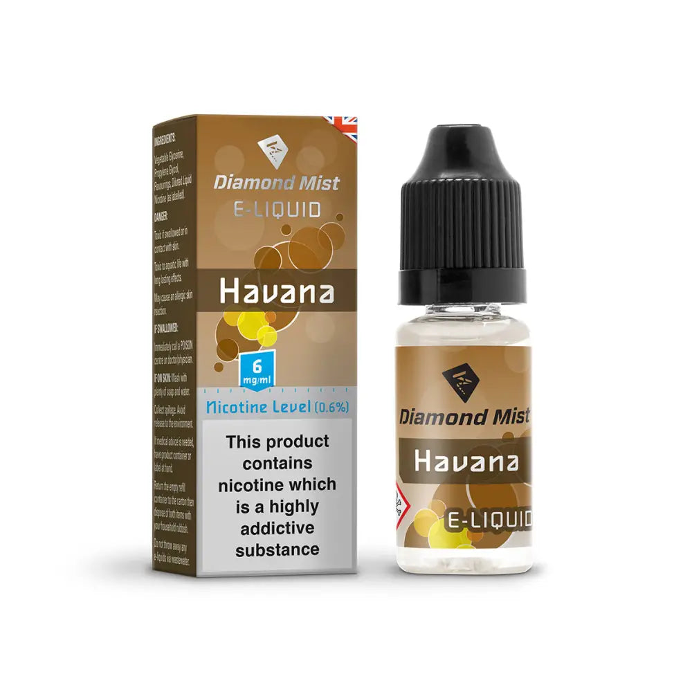Diamond Mist Havana e-liquid 10ml 6mg bottle