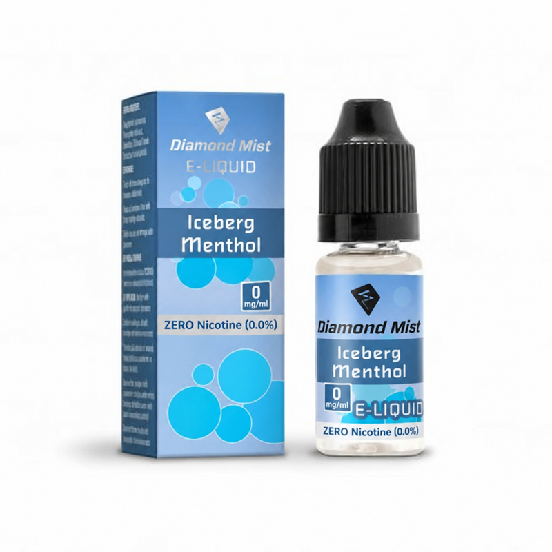 Diamond Mist Iceberg Menthol e-liquid 10ml 0mg bottle