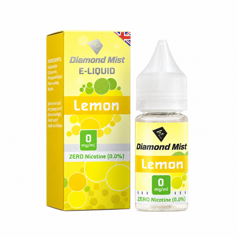Diamond Mist Lemon e-liquid 10ml 0mg bottle