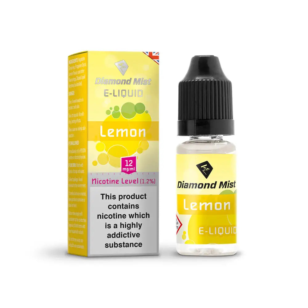 Diamond Mist Lemon e-liquid 10ml 12mg bottle