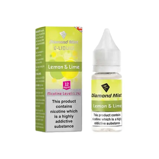 Diamond Mist Lemon & Lime e-liquid 10ml 12mg bottle