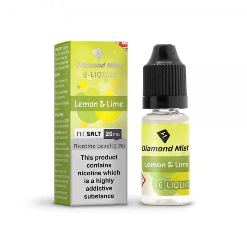 Diamond Mist - Lemon & Lime Nic Salt E-liquid 10ml - 20mg