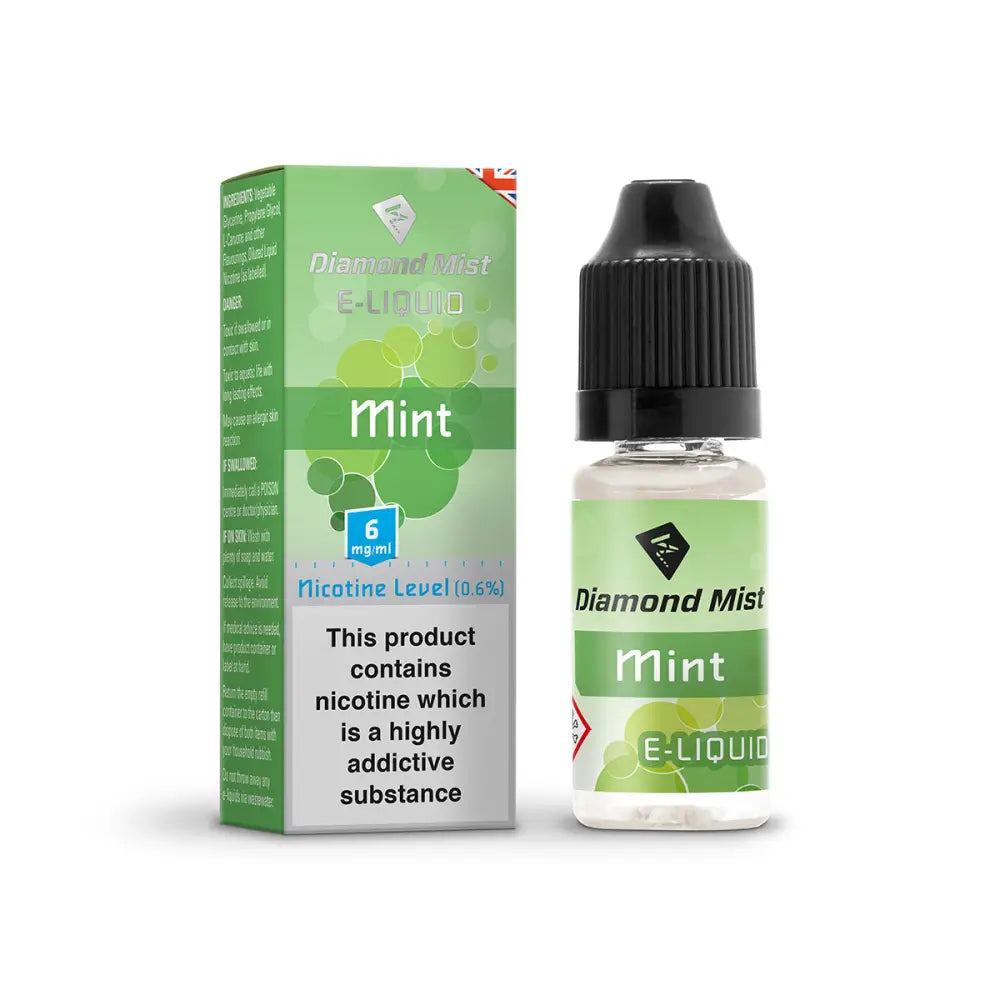 Diamond Mist Mint e-liquid 10ml 6mg bottle