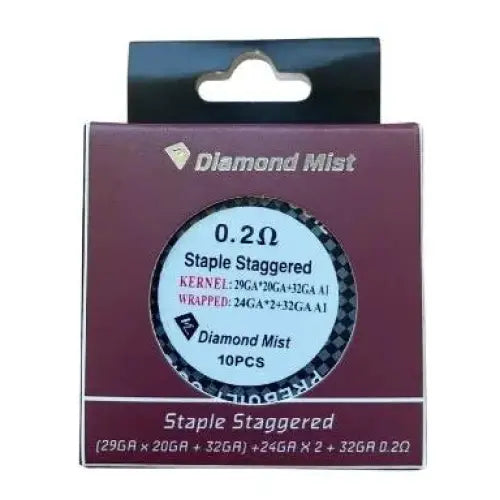 Diamond Mist Pre-made Coils – 10 Pack