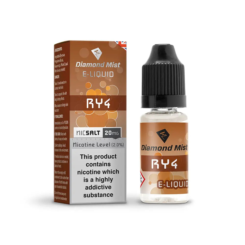 Diamond Mist RY4 nic salt e-liquid 10ml 20mg bottle