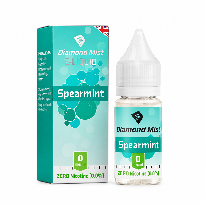 Diamond Mist Spearmint e-liquid 10ml 0mg bottle