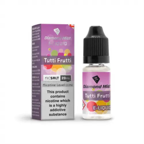Diamond Mist Tutti Frutti nic salt e-liquid 10ml 20mg bottle