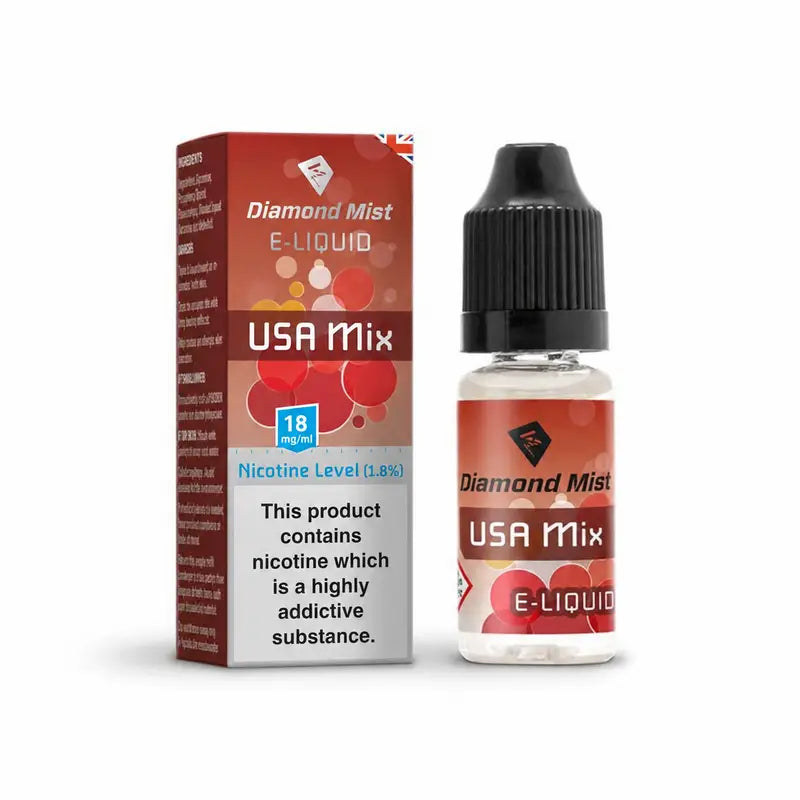 Diamond Mist USA Mix e-liquid 10ml 18mg bottle