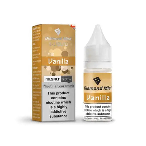 Diamond Mist Vanilla nic salt e-liquid 10ml 20mg bottle