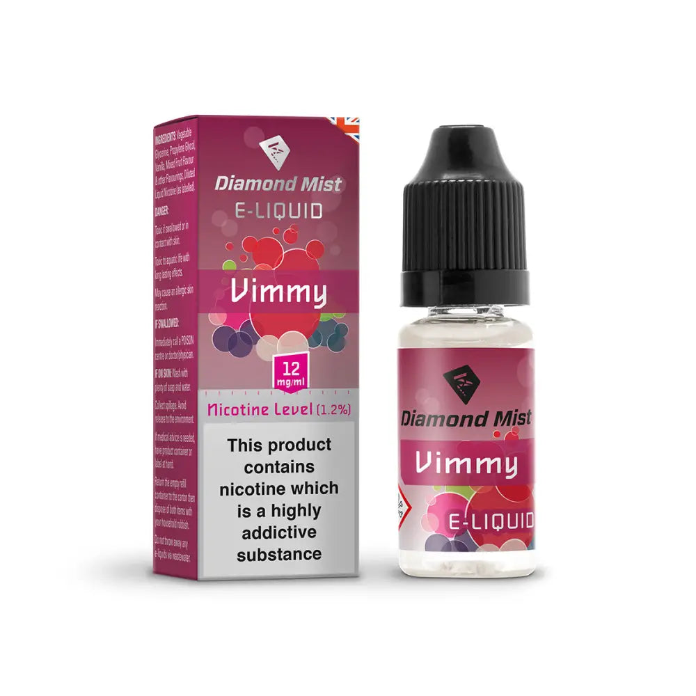 Diamond Mist Vimmy e-liquid 10ml 12mg bottle