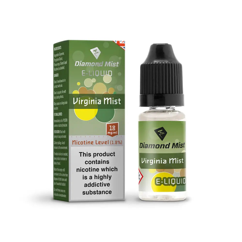 Diamond Mist Virginia Mist Tobacco E-Liquid 10ml | 10 for £15