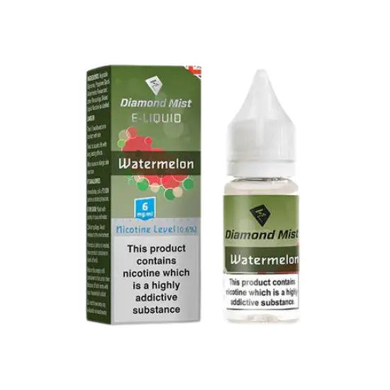 Diamond Mist Watermelon e-liquid 10ml 6mg bottle
