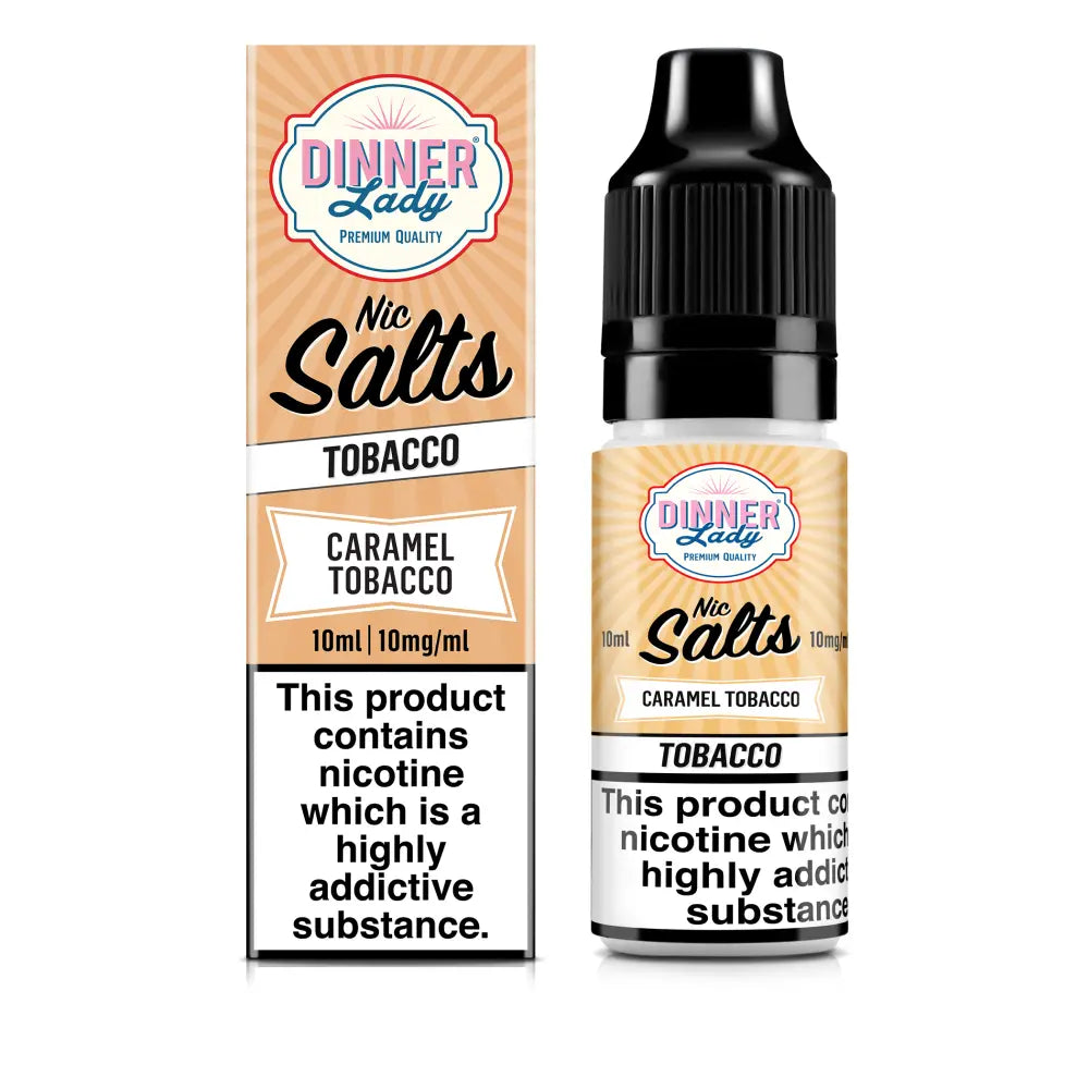 Dinner Lady - Caramel Tobacco Nic Salt E-liquid 10ml - 10mg | 6 for £10