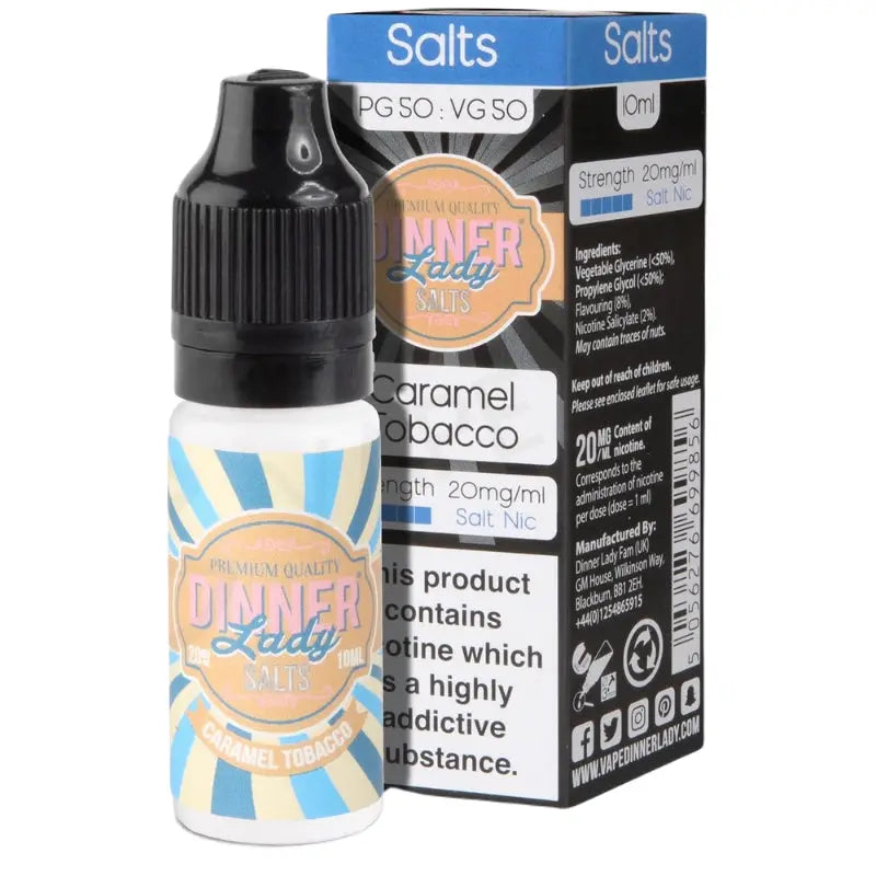 Dinner Lady - Caramel Tobacco Nic Salt E-liquid 10ml - 20mg | 6 for £10