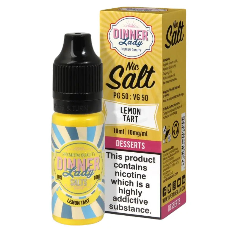 Dinner Lady - Lemon Tart Nic Salt E-liquid 10ml - 20mg