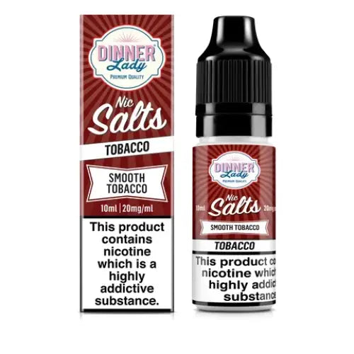 Dinner Lady Smooth Tobacco 20mg Nic Salt E-Liquid 10ml bottle