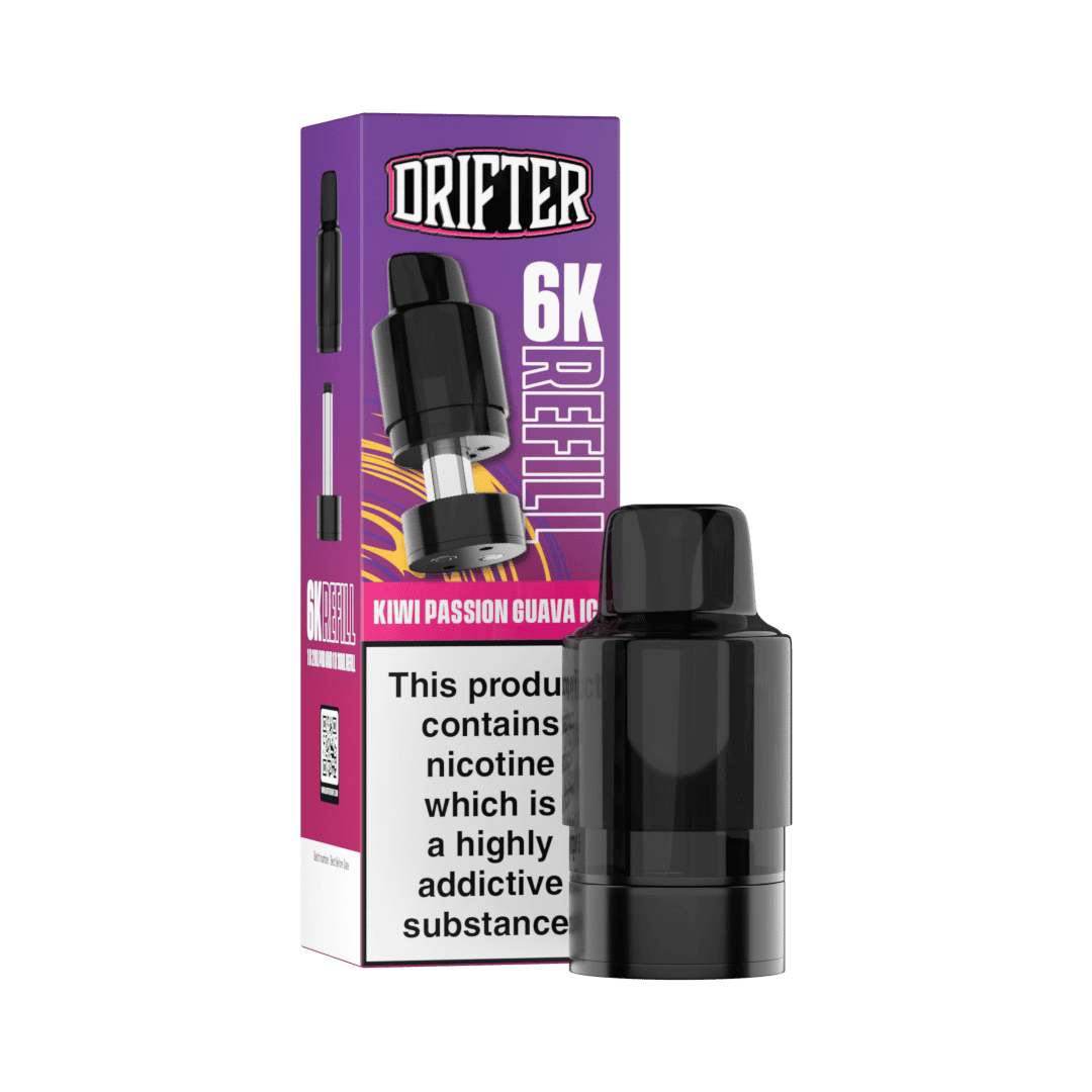 Drifter 6K Prefilled Pod & Refill - Kiwi Passion Guava Ice
