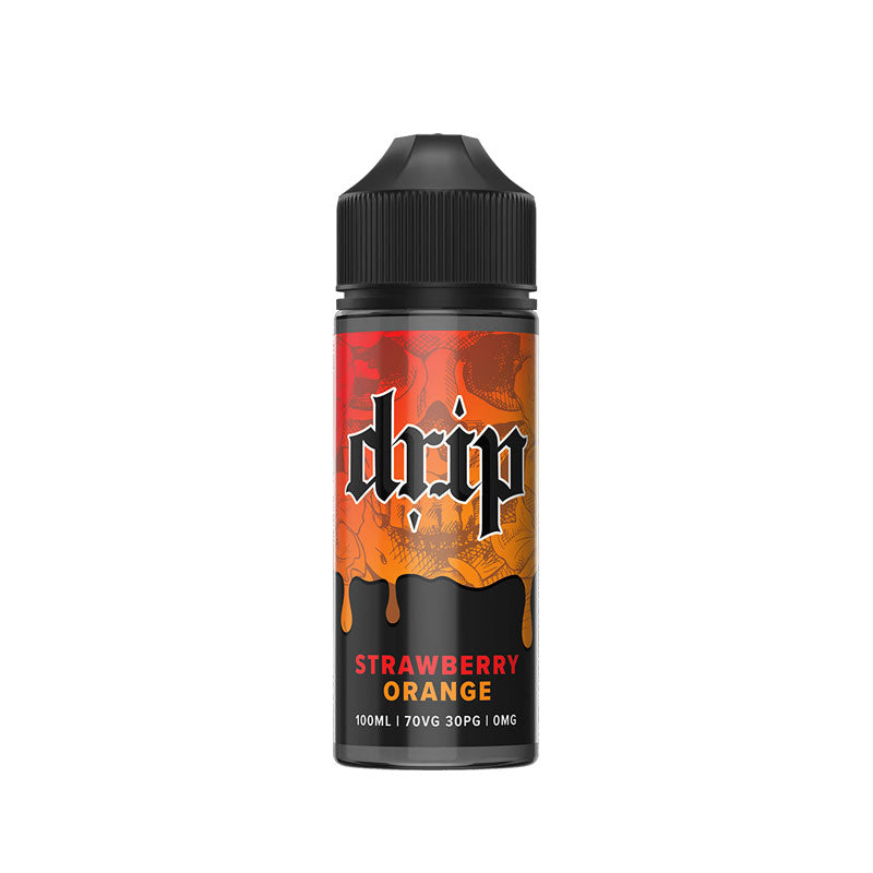 Drip Strawberry Orange 100ml shortfill e-liquid bottle