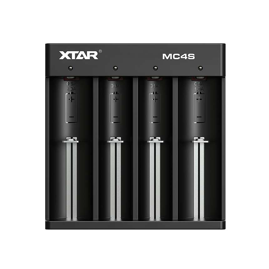 XTAR MC4S four-bay 18650 and 21700 rechargeable battery charger