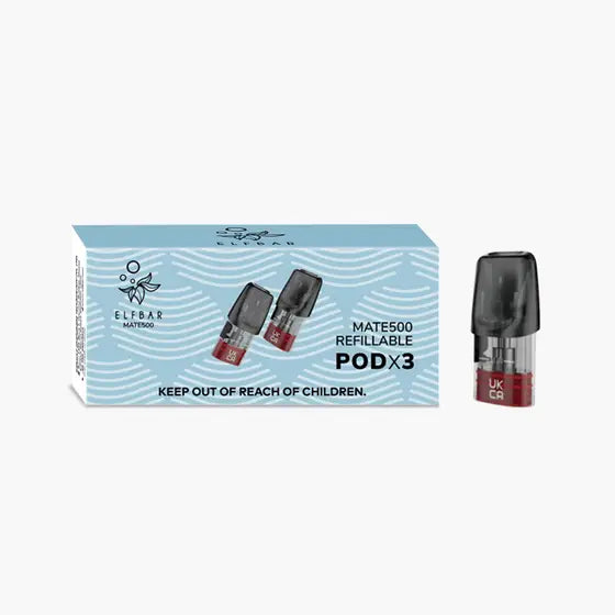 Elf Bar Mate 500 P1 Refillable Pods 2ml (Pack of 3) sealed product pack