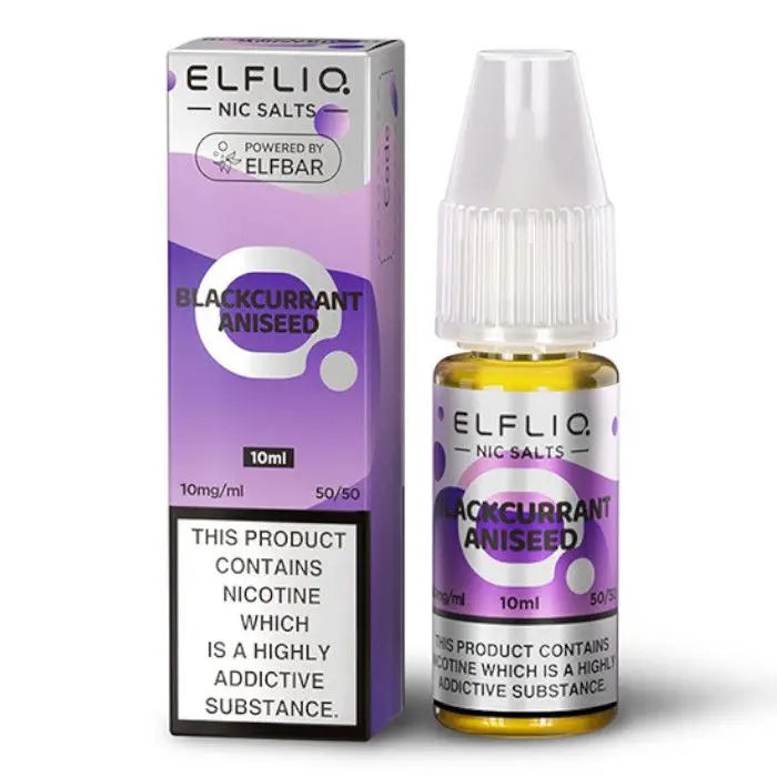ELFLIQ Blackcurrant Aniseed Nic Salt E-Liquid 10ml | 10 for £12