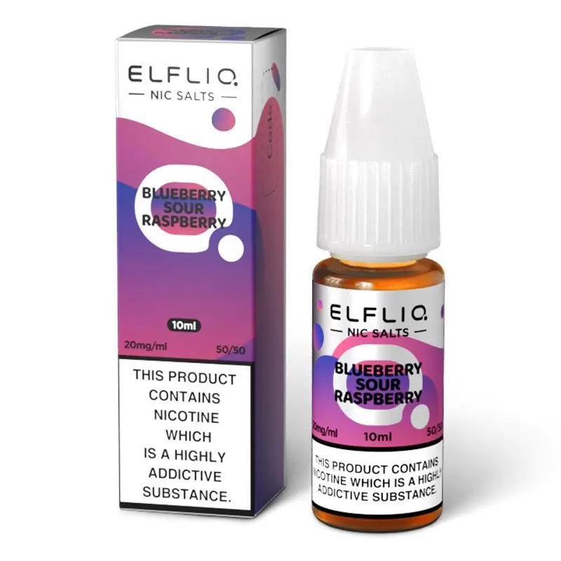 ELFLIQ Blueberry Sour Raspberry Nic Salt E-Liquid 10ml | 10 for £12