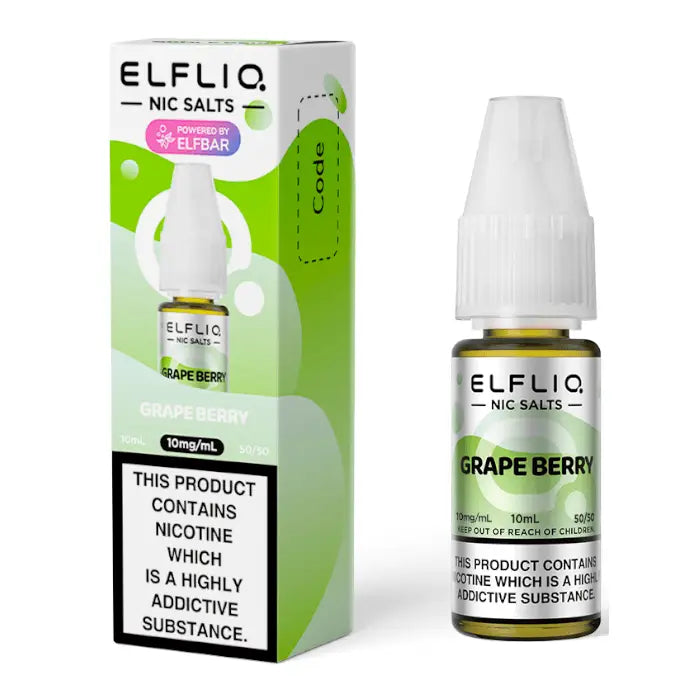 ELFLIQ Grape Berry Nic Salt E-Liquid 10ml | 10 for £12