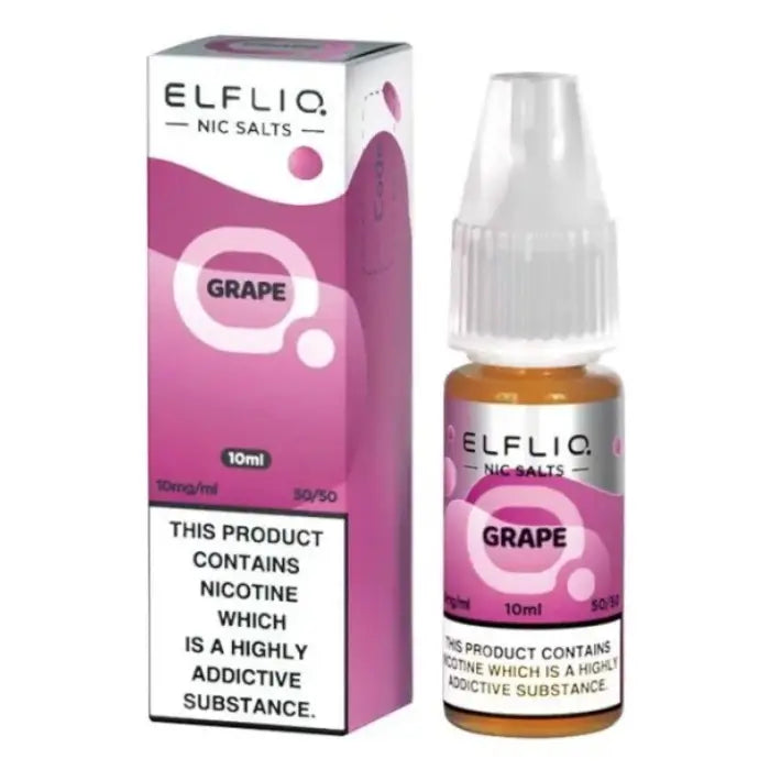 ELFLIQ Grape Nic Salt E-Liquid 10ml | 10 for £12