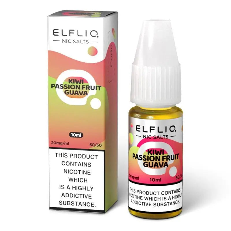 ELFLIQ Kiwi Passion Fruit Guava Nic Salt E-Liquid 10ml | 10 for £12