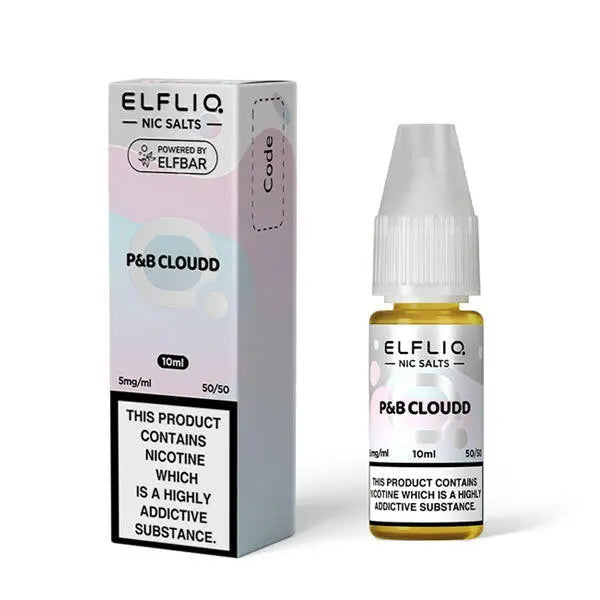 ELFLIQ P&B Cloudd (Cotton Candy Ice) Nic Salt E-Liquid 10ml 5mg, 10mg & 20mg | 10 for £12