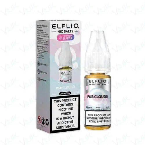 ELFLIQ P&B Cloudd (Cotton Candy Ice) Nic Salt E-Liquid 10ml 5mg, 10mg & 20mg | 10 for £12