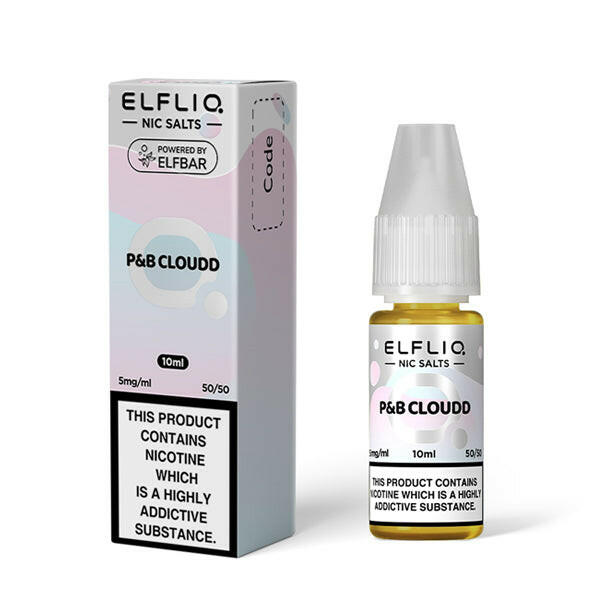 ELFLIQ P&B Cloudd Cotton Candy Ice nic salt e-liquid 10ml 5mg