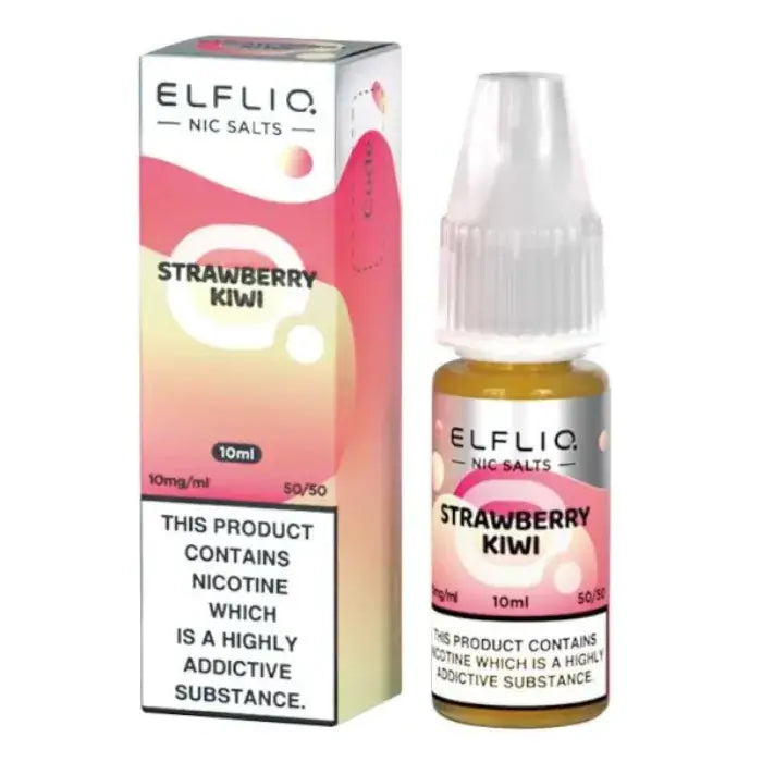 ELFLIQ Strawberry Kiwi 10ml nic salt e-liquid bottle and packaging