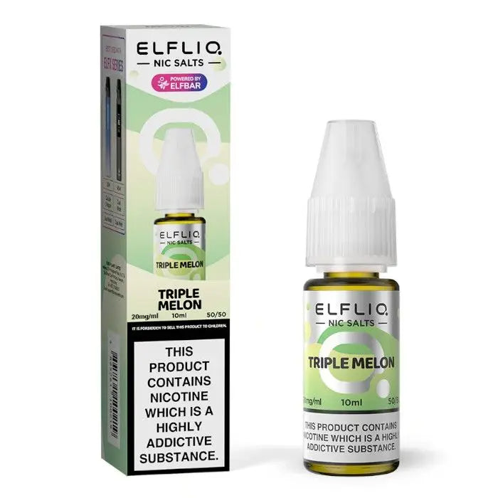 ELFLIQ Triple Melon Nic Salt E-Liquid 10ml | 10 for £12