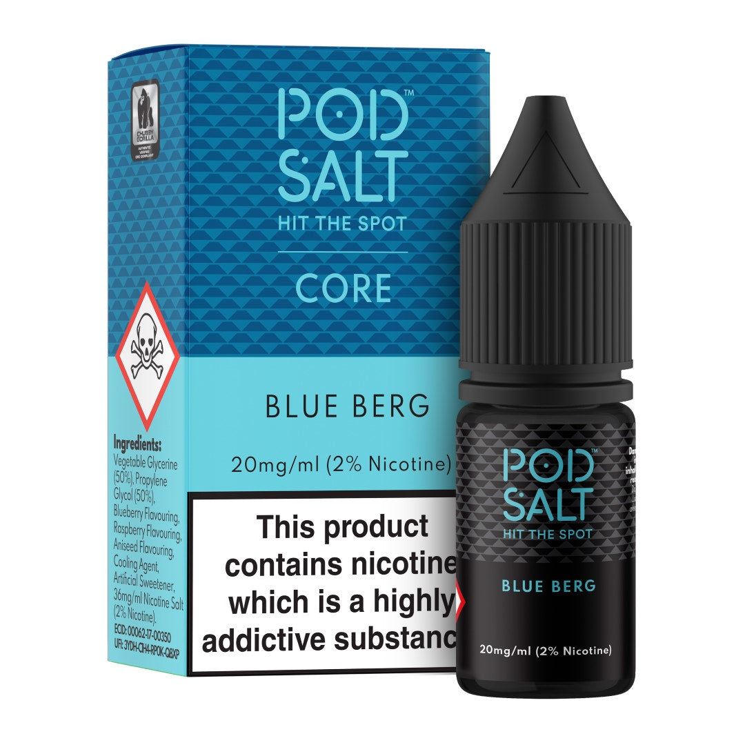 Pod Salt Core Blue Berg 10ml Nicotine Salt E-Liquid