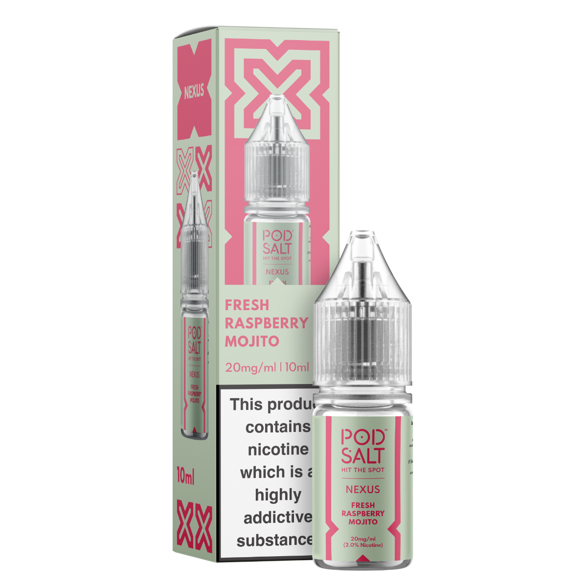 Pod Salt Nexus Fresh Raspberry Mojito 10ml Nicotine Salt E-Liquid