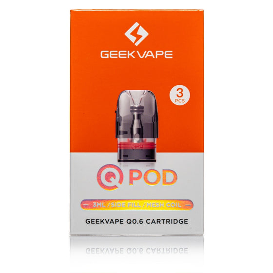 GeekVape Q Sonder Q Pods - XL 3ml Side Fill (0.4ohm / 0.6ohm / 0.8ohm) – 0.6Ω · XL 3ml · Pack of 3