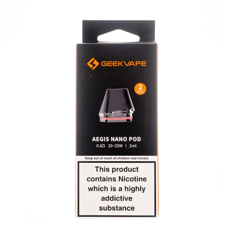 GeekVape - Aegis Nano Replacement Pods - 2ml 0.6ohm - Pack of 2